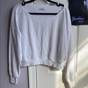 Hollister Women’s XS White Cropped Sweatshirt